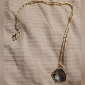 KENDRA SCOTT VANESSA NECKLACE GOLD BLUE